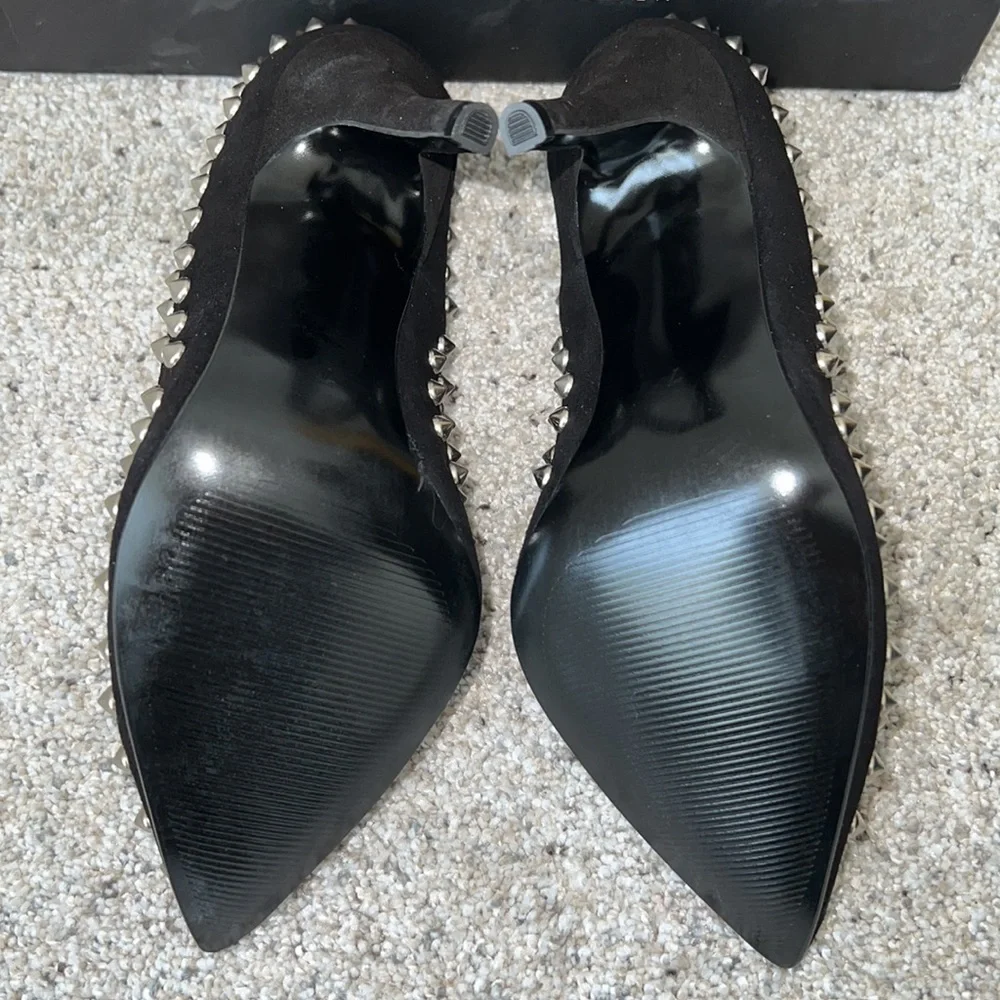 AUTH NIB Steven by Steve Madden Black Superstud Studded Stilleto Pumps US 7